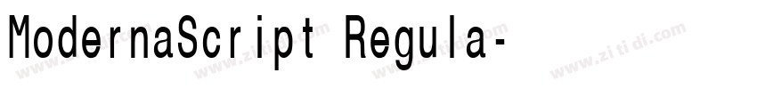 ModernaScript Regula字体转换